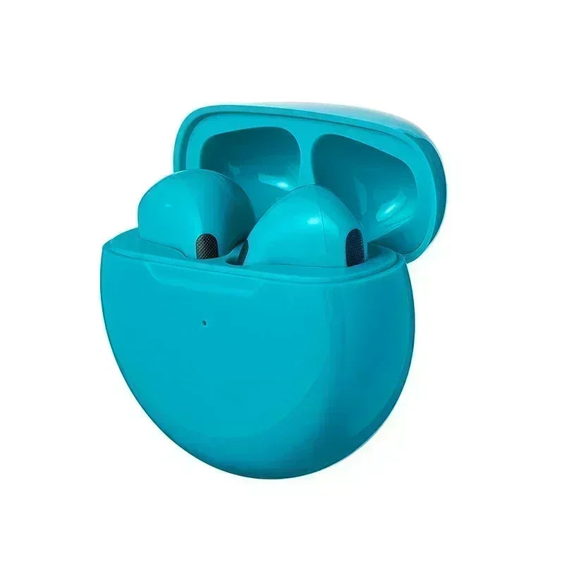 Fones de ouvido Bluetooth TWS com microfone, fone de ouvido sem fio para iPhone, Pro 6
