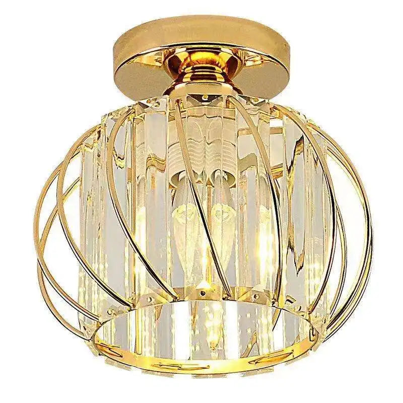 Lustre de cristal para corredor e corredor, lâmpada do teto, luminárias, montagem embutida, design moderno, luxo