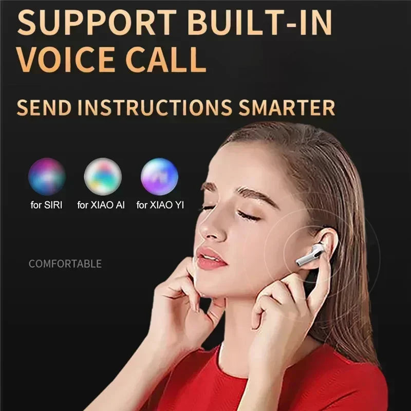Fones de ouvido sem fio TWS com microfone, fones de ouvido Bluetooth, fones de ouvido, fone de ouvido esportivo, Apple iPhone, Xiaomi, Pro 6, novo