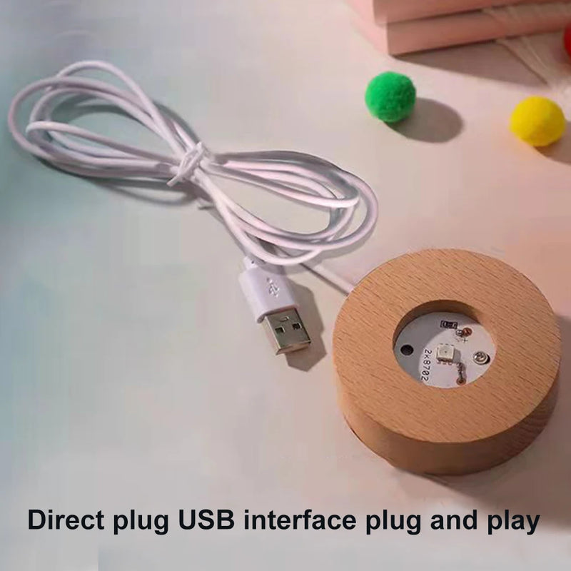 Lâmpada de cristal 3D com galáxia e projeção planetária, luz noturna USB para atmosfera aconchegante, bola de plasma única tipo luminária .