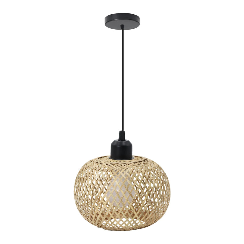 Lustre De Bambu Artesanal Moderno Do Rattan.