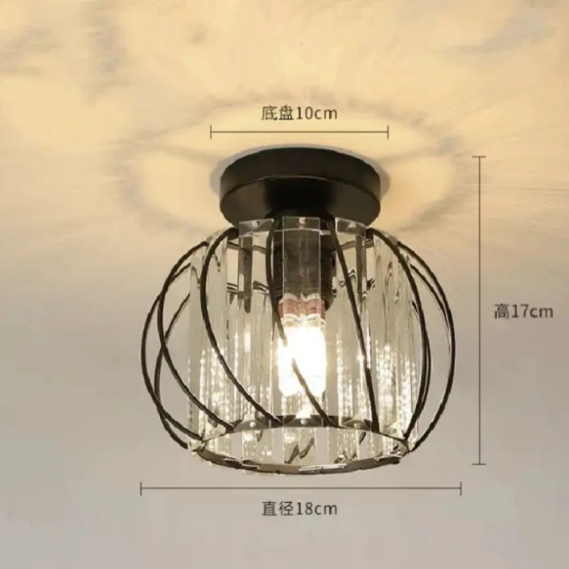 Lustre de cristal para corredor e corredor, lâmpada do teto, luminárias, montagem embutida, design moderno, luxo