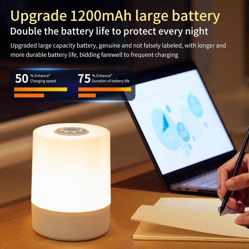 Abajur portátil em LED RGB recarregável
