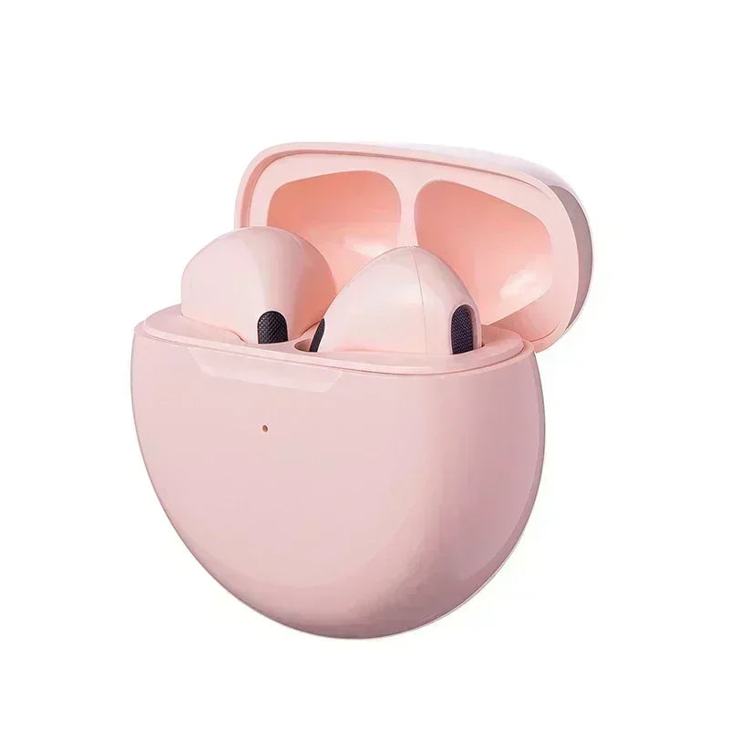 Fones de ouvido Bluetooth TWS com microfone, fone de ouvido sem fio para iPhone, Pro 6