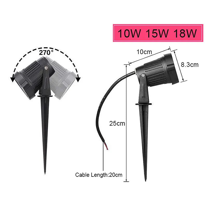 LED para jardim 6000k