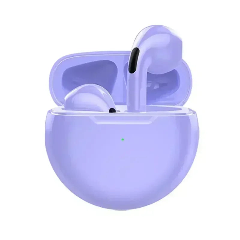 Fones de ouvido Bluetooth TWS com microfone, fone de ouvido sem fio para iPhone, Pro 6