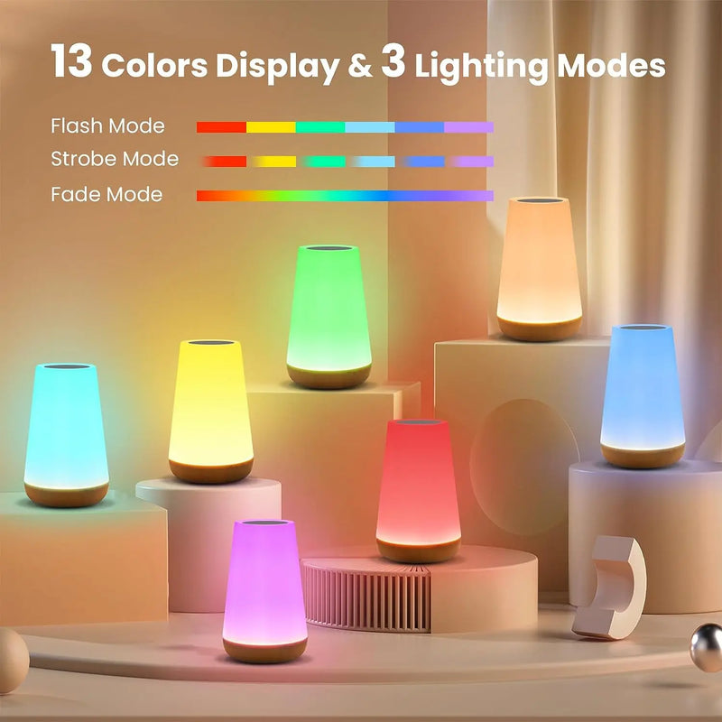 Abajur com luz LED RGB , carregamento USB
